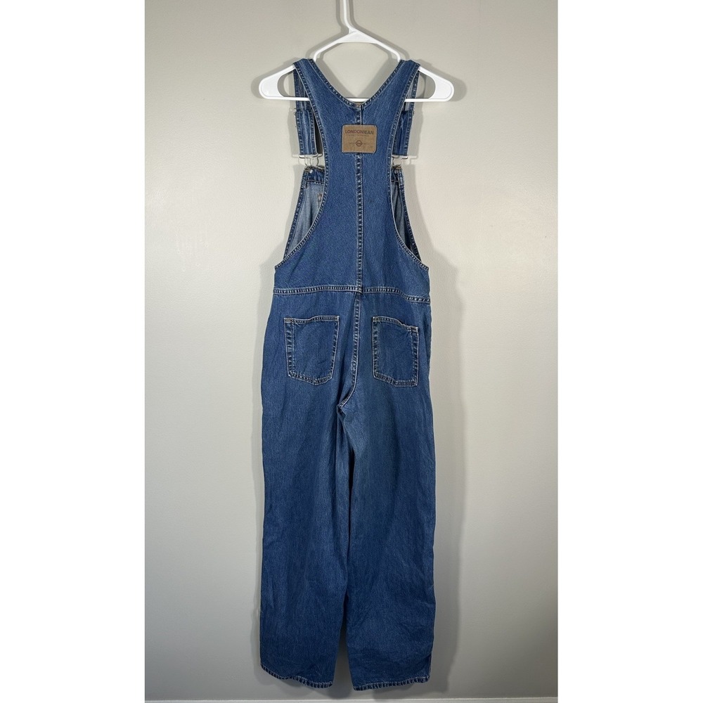 London Jean Overalls Womens Small Blue Denim Bibs Made USA Vintage Cotton - Picture 2 of 12
